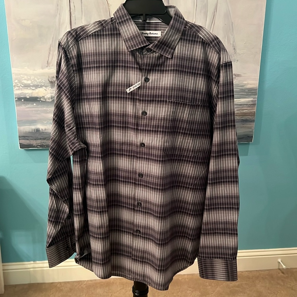 NWT Tommy Bahama Lazlo Ombré Stripe Button Down Shirt, Medium
